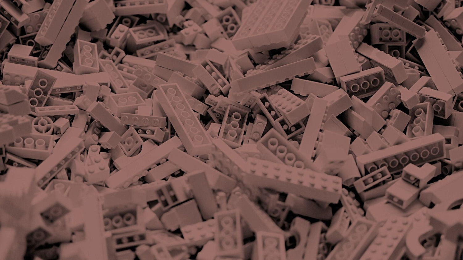 Assortment of white Lego bricks