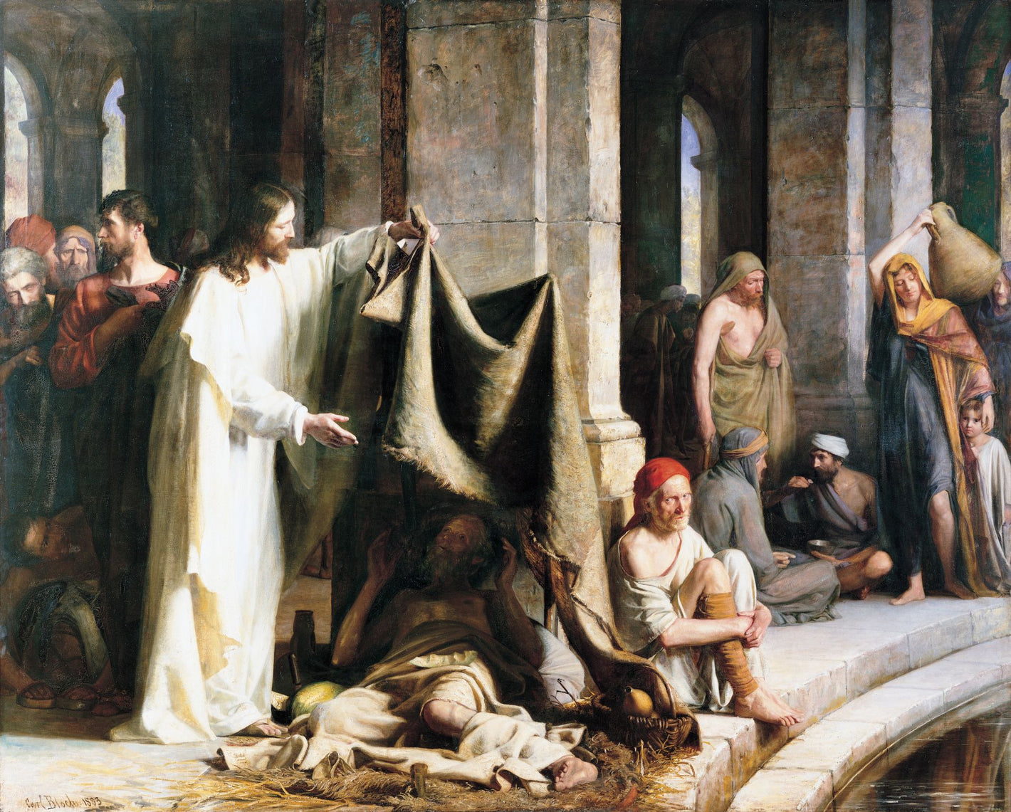 Christ healing the paralytic at the pool of Bethesda