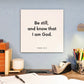 Desk mouting of the scripture tile for Psalms 46:10 - "Be still, and know that I am God"