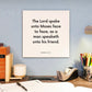 Desk mouting of the scripture tile for Exodus 33:11 - "The Lord spake unto Moses face to face"