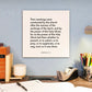 Desk mouting of the scripture tile for Moroni 6:9 - "Their meetings were conducted by the Spirit"
