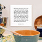 Kitchen mouting of the scripture tile for Helaman 14:3-5 - "This will I give you for a sign at the time of his coming"