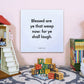 Playroom mouting of the scripture tile for Luke 6:21 - "Blessed are ye that weep now: for ye shall laugh"