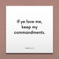 Wall-mounted scripture tile for John 14:15 - "If ye love me, keep my commandments"