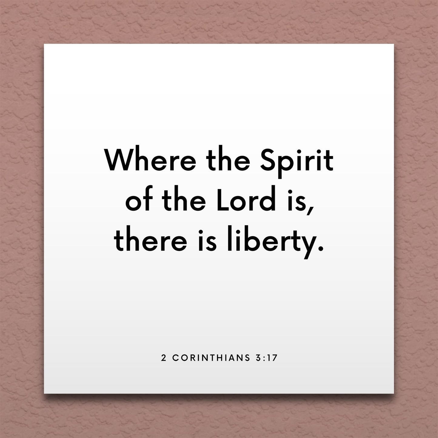 Wall-mounted scripture tile for 2 Corinthians 3:17 - "Where the Spirit of the Lord is, there is liberty"