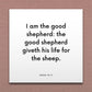 Wall-mounted scripture tile for John 10:11 - "The good shepherd giveth his life for the sheep"