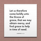 Wall-mounted scripture tile for Hebrews 4:16 - "Let us therefore come boldly unto the throne of grace"