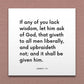 Wall-mounted scripture tile for James 1:5 - "If any of you lack wisdom, let him ask of God"