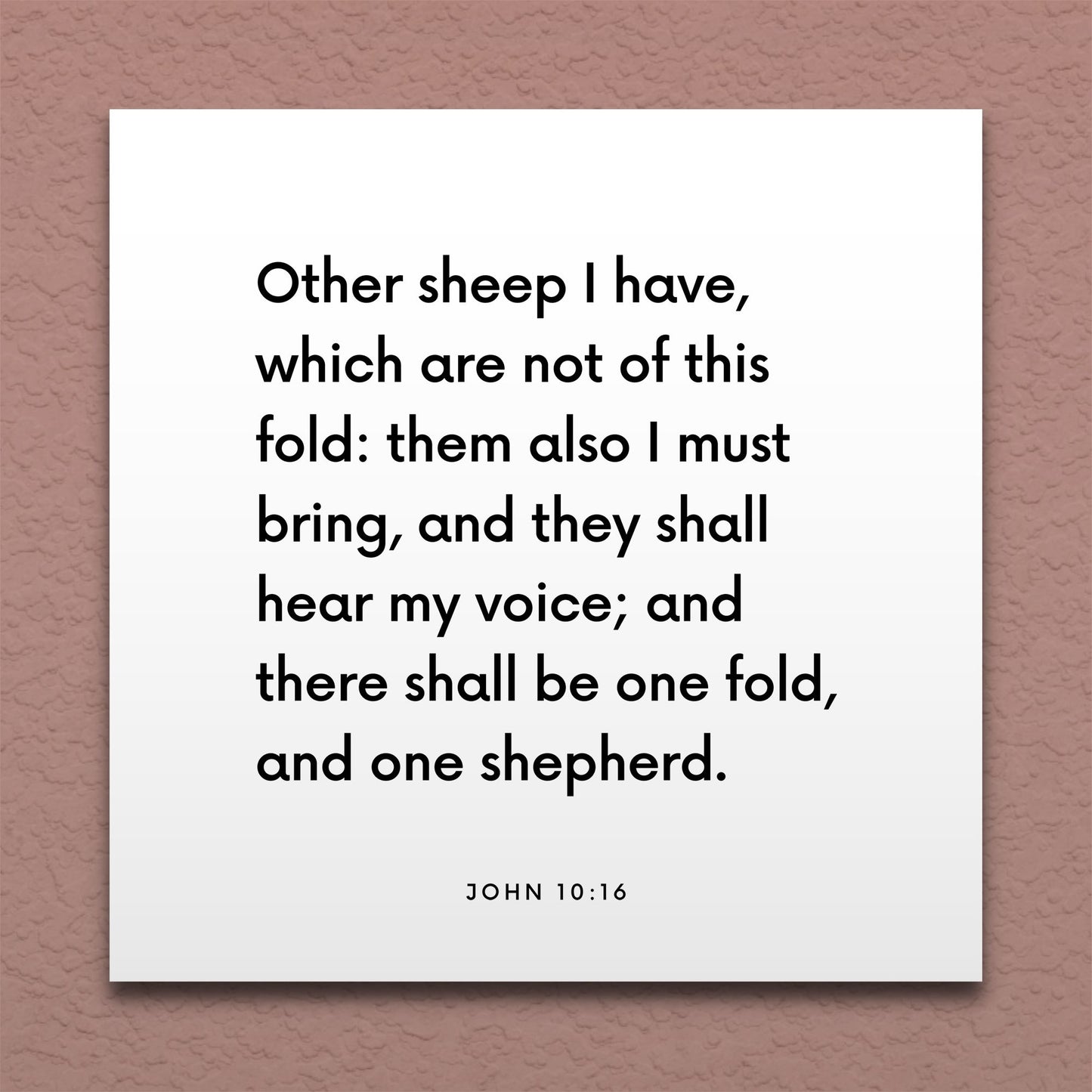 Wall-mounted scripture tile for John 10:16 - "Other sheep I have, which are not of this fold"