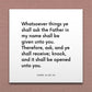 Wall-mounted scripture tile for John 16:23-24 - "Whatsoever things ye shall ask the Father in my name"