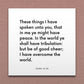 Wall-mounted scripture tile for John 16:33 - "Be of good cheer; I have overcome the world"