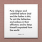 Wall-mounted scripture tile for James 1:27 - "Pure religion is this: to visit the fatherless and widows"
