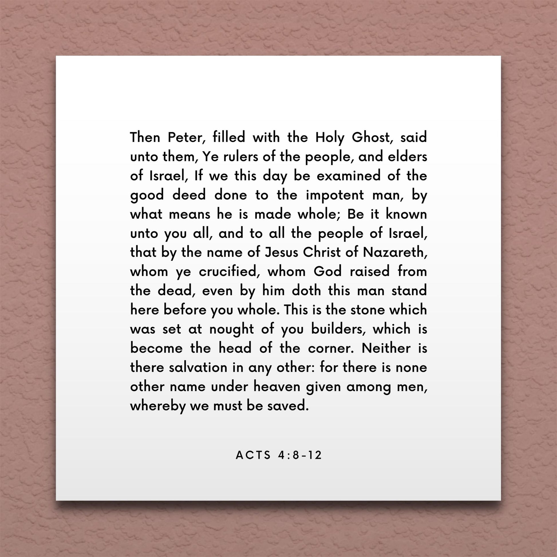 LDS Scripture Quote - Acts 4:8-12 - Be it known unto you all – ScriptureFix