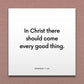 Wall-mounted scripture tile for Moroni 7:22 - "In Christ there should come every good thing"