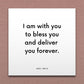 Wall-mounted scripture tile for D&C 108:8 - "I am with you to bless you and deliver you forever"