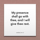Wall-mounted scripture tile for Exodus 33:14 - "My presence shall go with thee, and I will give thee rest"