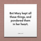 Wall-mounted scripture tile for Luke 2:19 - "Mary kept all these things, and pondered them in her heart"