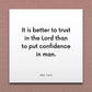 Wall-mounted scripture tile for D&C 118:8 - "It is better to trust in the Lord"