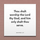 Wall-mounted scripture tile for Matthew 4:10 - "Thou shalt worship the Lord thy God"