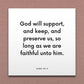 Wall-mounted scripture tile for Alma 44:4 - "God will support, and keep, and preserve us"