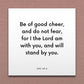 Wall-mounted scripture tile for D&C 68:6 - "Be of good cheer, and do not fear"