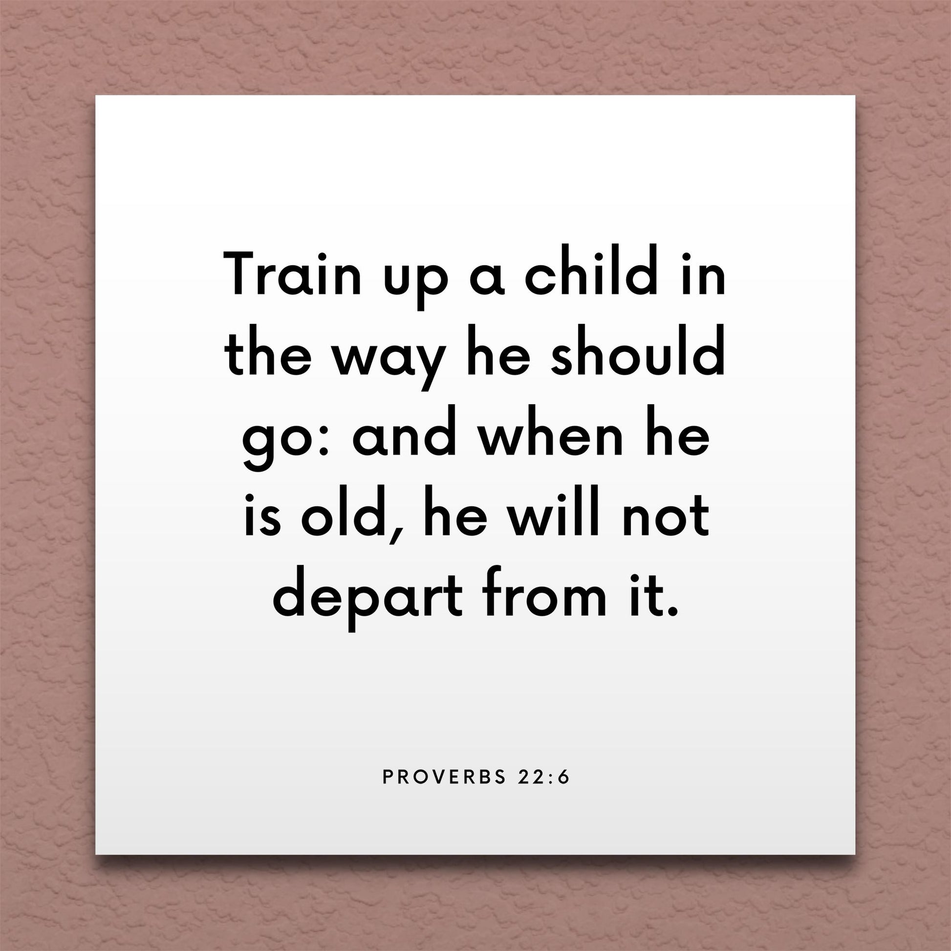 Wall-mounted scripture tile for Proverbs 22:6 - "Train up a child in the way he should go"