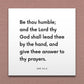 Wall-mounted scripture tile for D&C 112:10 - "Be thou humble; and the Lord thy God shall lead thee"
