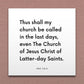 Wall-mounted scripture tile for D&C 115:4 - "Thus shall my church be called in the last days"