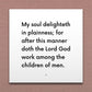 Wall-mounted scripture tile for 2 Nephi 31:3 - "My soul delighteth in plainness"