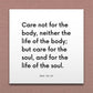 Wall-mounted scripture tile for D&C 101:37 - "Care not for the body, neither the life of the body"