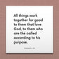 Wall-mounted scripture tile for Romans 8:28 - "All things work together for good to them that love God"