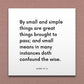 Wall-mounted scripture tile for Alma 37:6 - "By small and simple things are great things brought to pass"