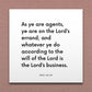 Wall-mounted scripture tile for D&C 64:29 - "As ye are agents, ye are on the Lord’s errand"