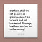 Wall-mounted scripture tile for D&C 128:22 - "Brethren, shall we not go on in so great a cause?"