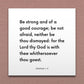 Wall-mounted scripture tile for Joshua 1:9 - "Be strong and of a good courage"