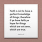 Wall-mounted scripture tile for Alma 32:21 - "Faith is not to have a perfect knowledge"