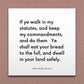 Wall-mounted scripture tile for Leviticus 23:3,5 - "Ye shall eat your bread to the full"