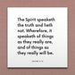 Wall-mounted scripture tile for Jacob 4:13 - "The Spirit speaketh the truth and lieth not"