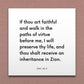 Wall-mounted scripture tile for D&C 25:2 - "If thou art faithful and walk in the paths of virtue"