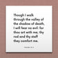 Wall-mounted scripture tile for Psalms 23:4 - "Though I walk through the valley of the shadow of death"