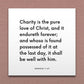 Wall-mounted scripture tile for Moroni 7:47 - "Charity is the pure love of Christ"