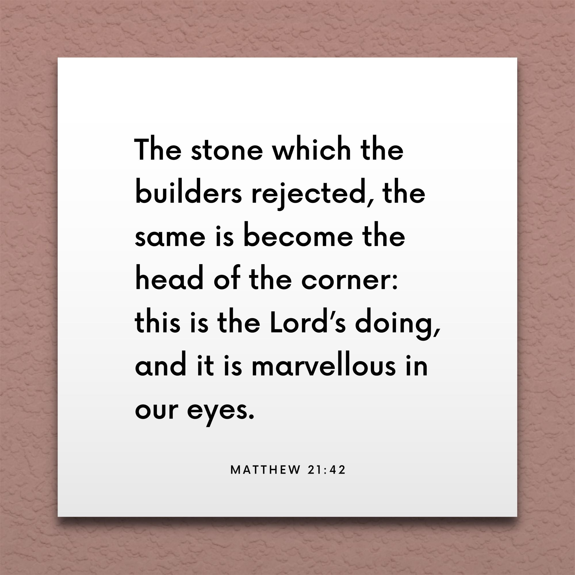 Rejected Stone LDS Scripture Quote - Matt 21:42 - The stone the builders rejected ...