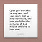 Wall-mounted scripture tile for Mosiah 2:9 - "Open your ears that ye may hear"