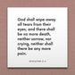 Wall-mounted scripture tile for Revelation 21:4 - "God shall wipe away all tears from their eyes"