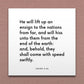 Wall-mounted scripture tile for Isaiah 5:26 - "He will lift up an ensign to the nations from far"