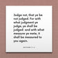Wall-mounted scripture tile for Matthew 7:1-2 - "Judge not, that ye be not judged"