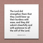 Wall-mounted scripture tile for Mosiah 24:15 - "They did submit cheerfully and with patience"