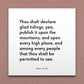 Wall-mounted scripture tile for D&C 19:29 - "Thou shalt declare glad tidings among every people"