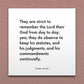 Wall-mounted scripture tile for Alma 58:40 - "They are strict to remember the Lord their God"