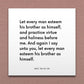 Wall-mounted scripture tile for D&C 38:24-25 - "Let every man esteem his brother as himself"